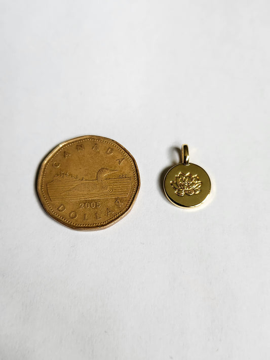 Imprinted Lotus Charm